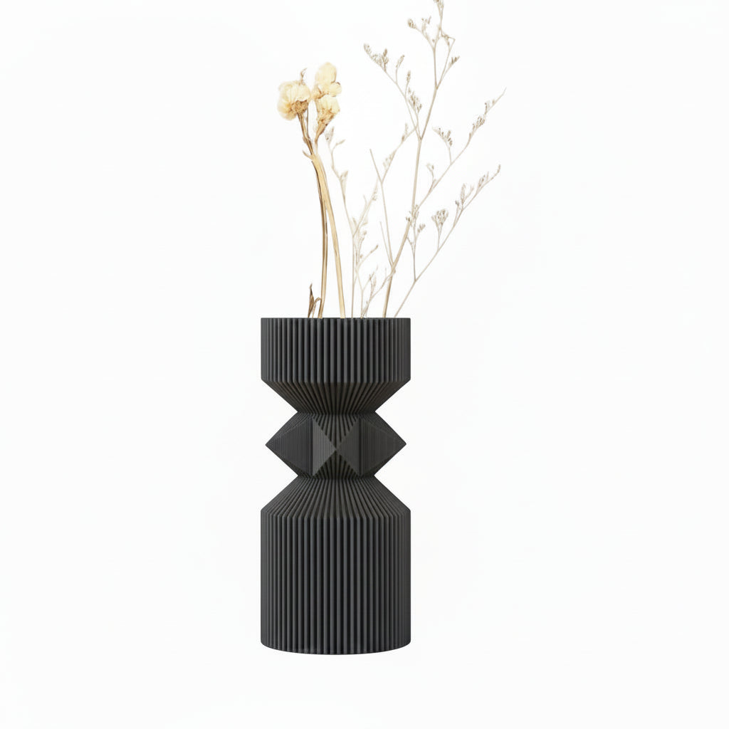 nordic black plastic vase m