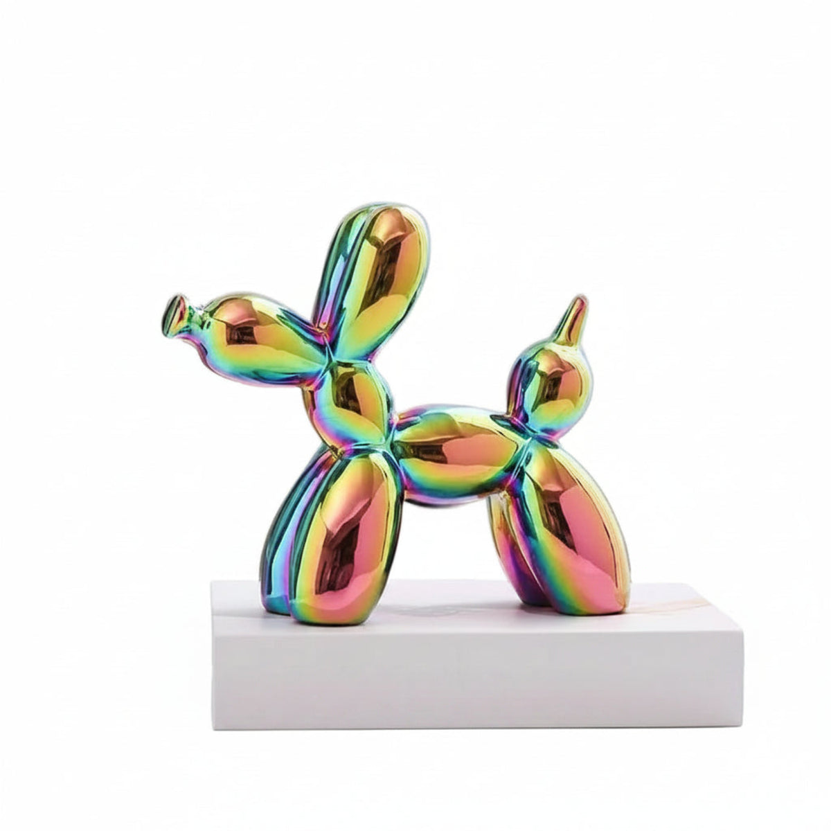 ceramic balloon dog sculpture multi color
