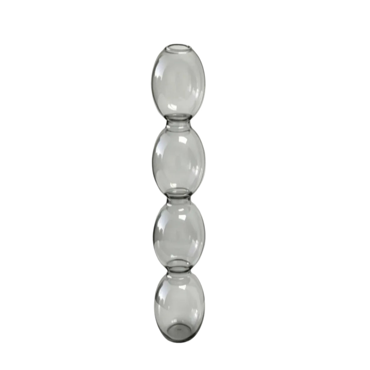  bubble glass vase gray-l