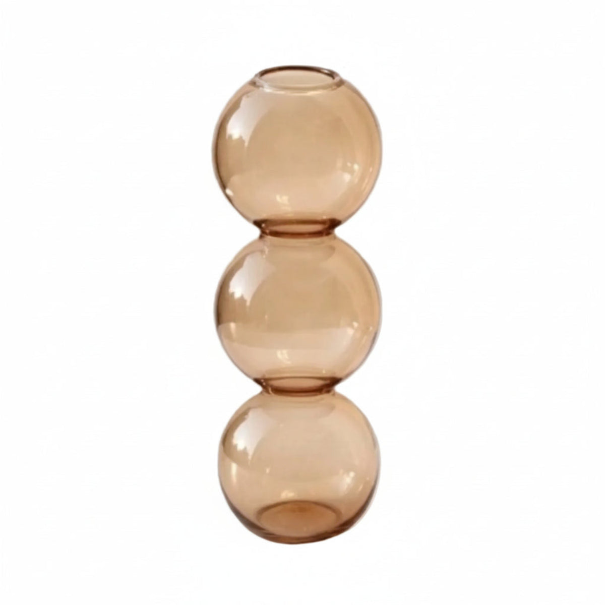  bubble glass vase golden brown-s