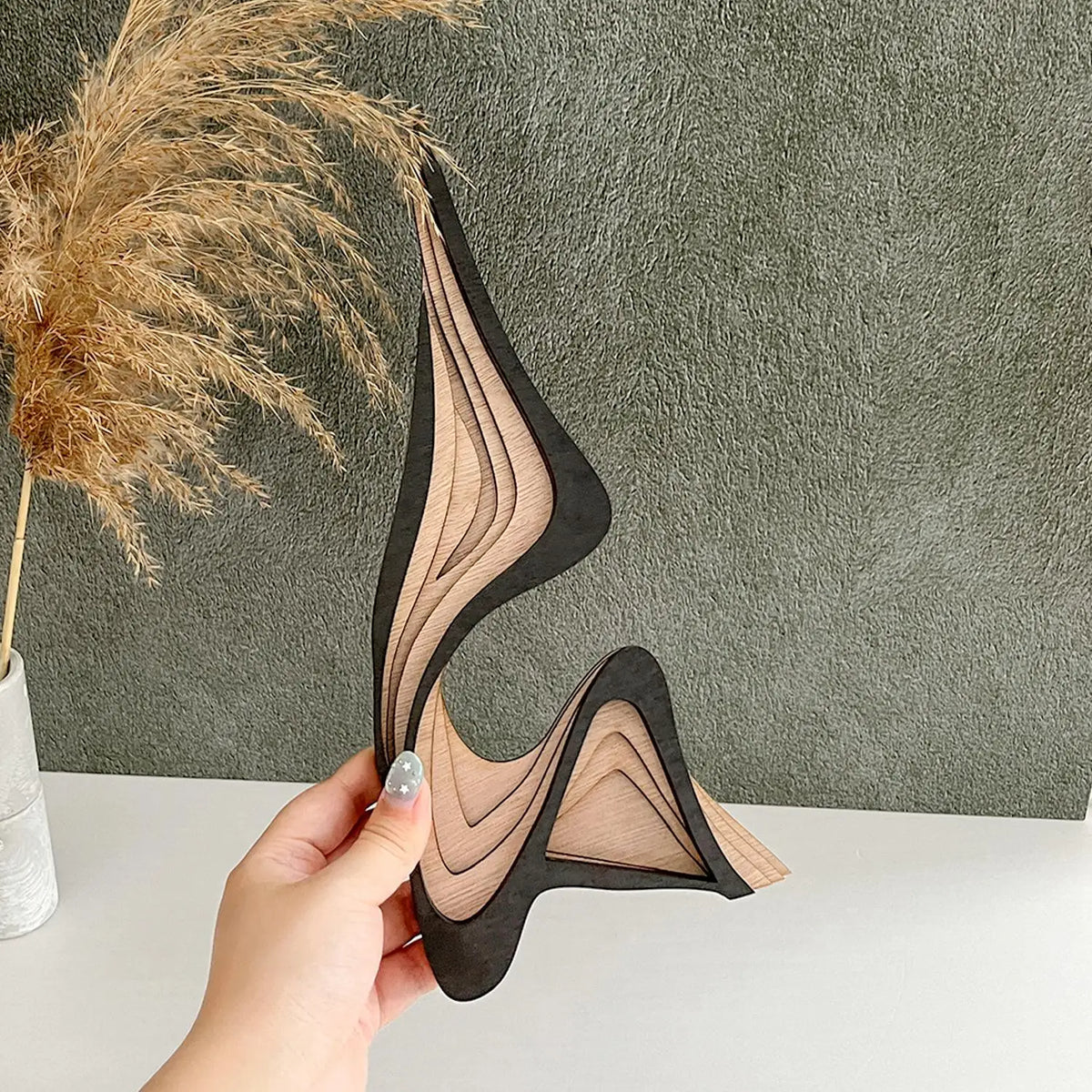 Wooden Sculpture Art Decorative Figurine Tabletop