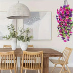 Artificial Petunia and Eucalyptus Hanging Vine 75 cm Silk Flower
