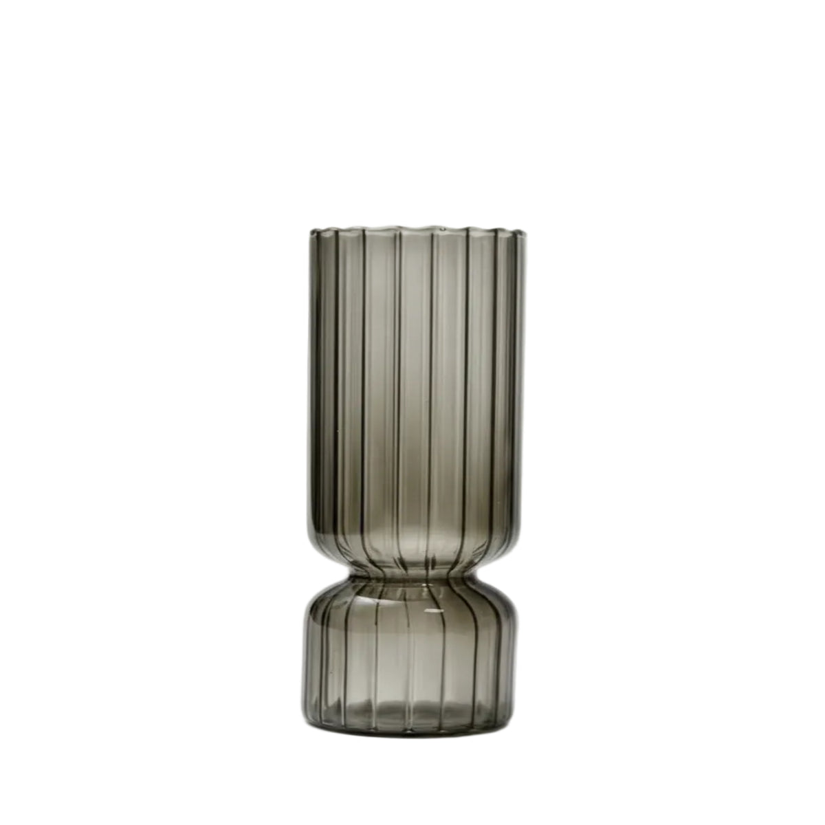 striped glass tabletop vase style b