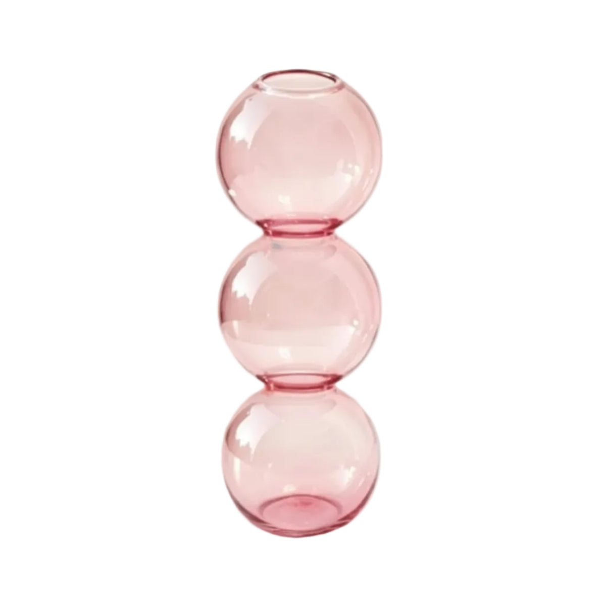  bubble glass vase pink-s