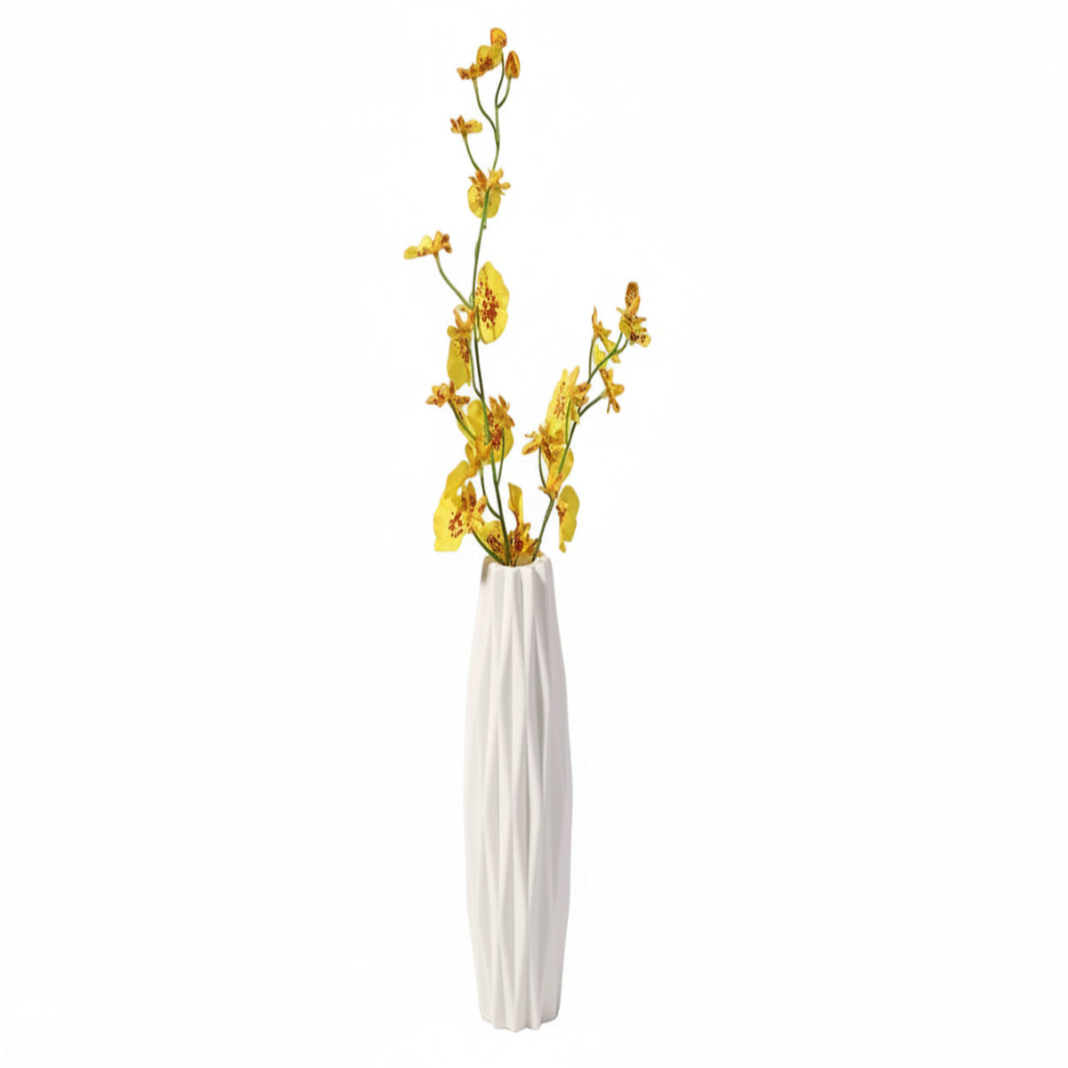 plastic modern  small flower vase white e