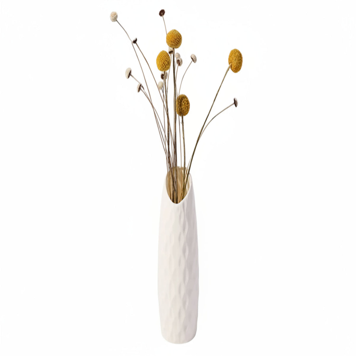 plastic modern  small flower vase white c