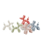 Ceramic Balloon Dog Sculpture Modern Animal Figurine