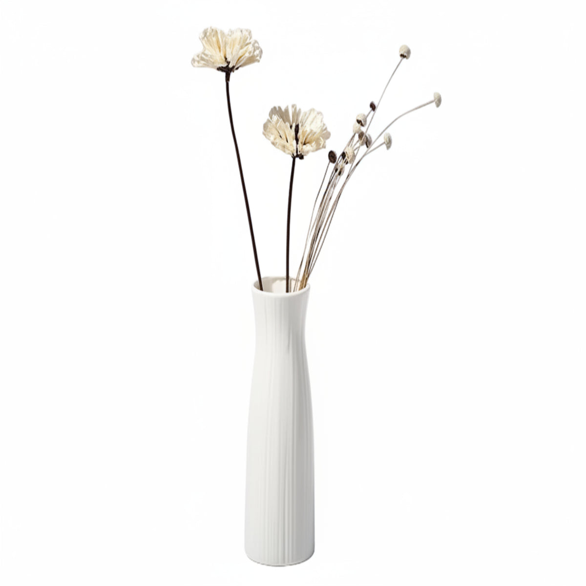 plastic modern  small flower vase white al