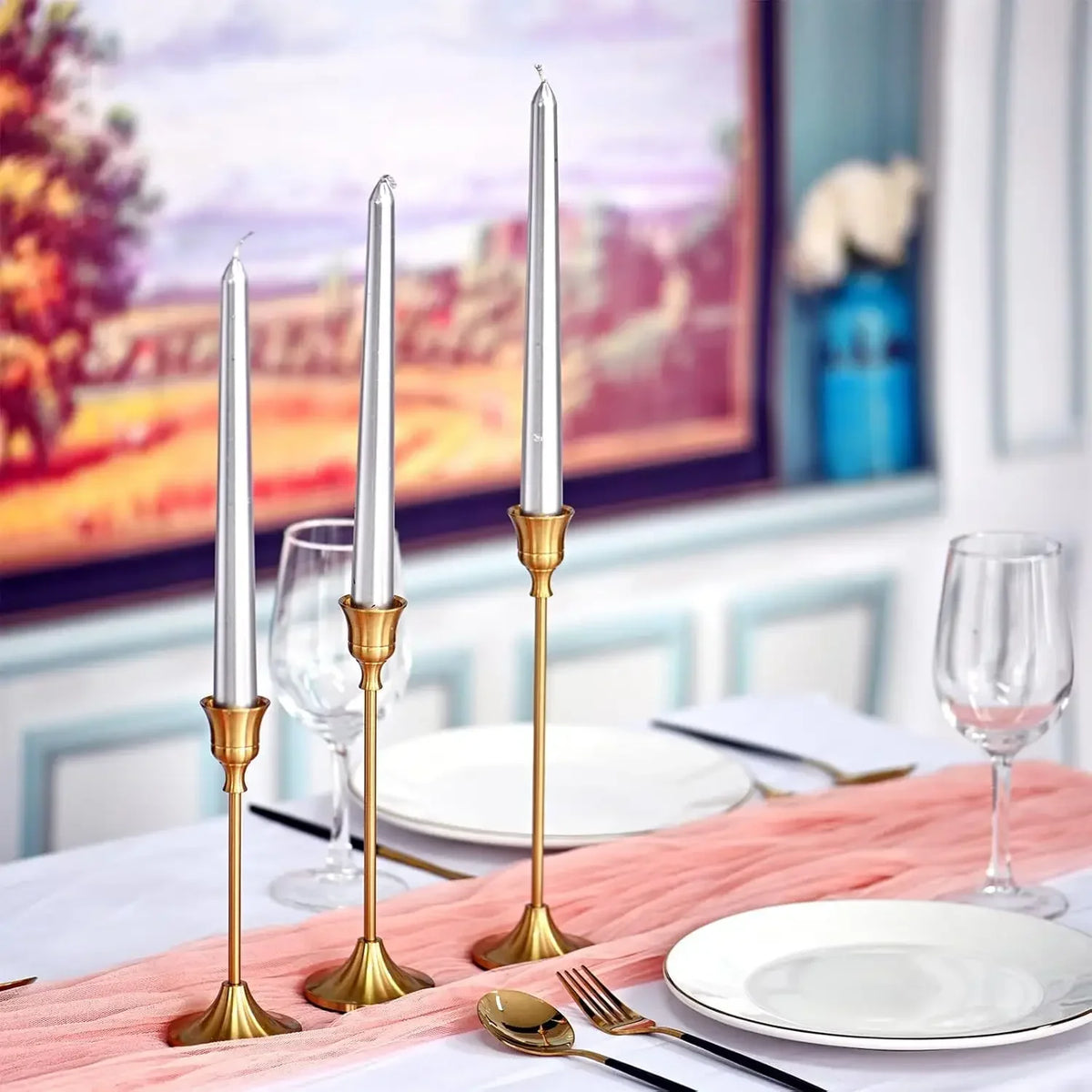 Metal Aluminum Tabletop Candle Holders