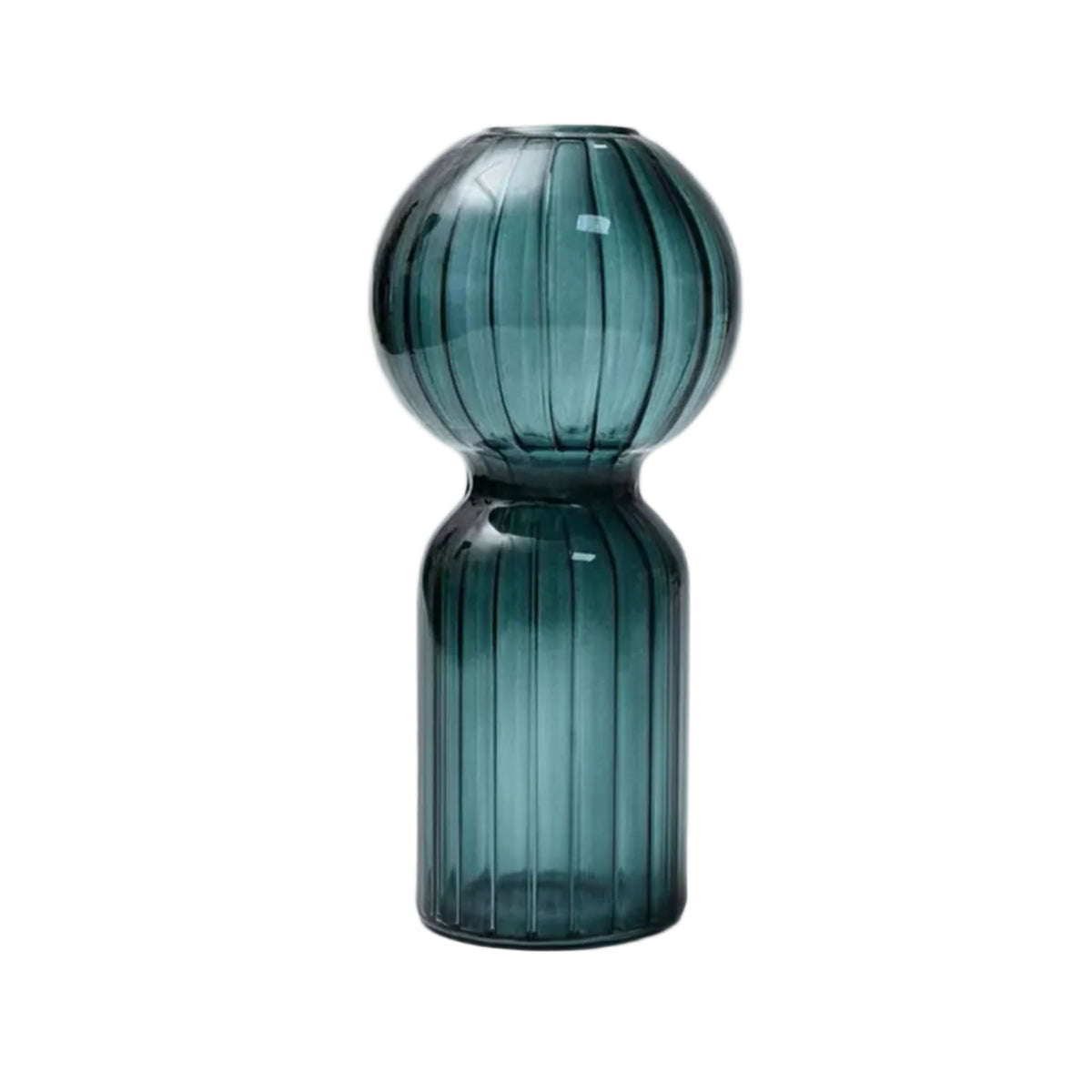 striped glass tabletop vase style a