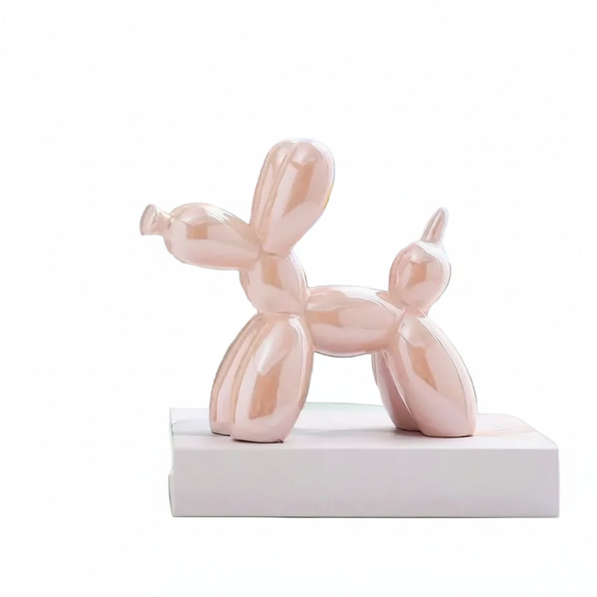 ceramic balloon dog sculpture pink