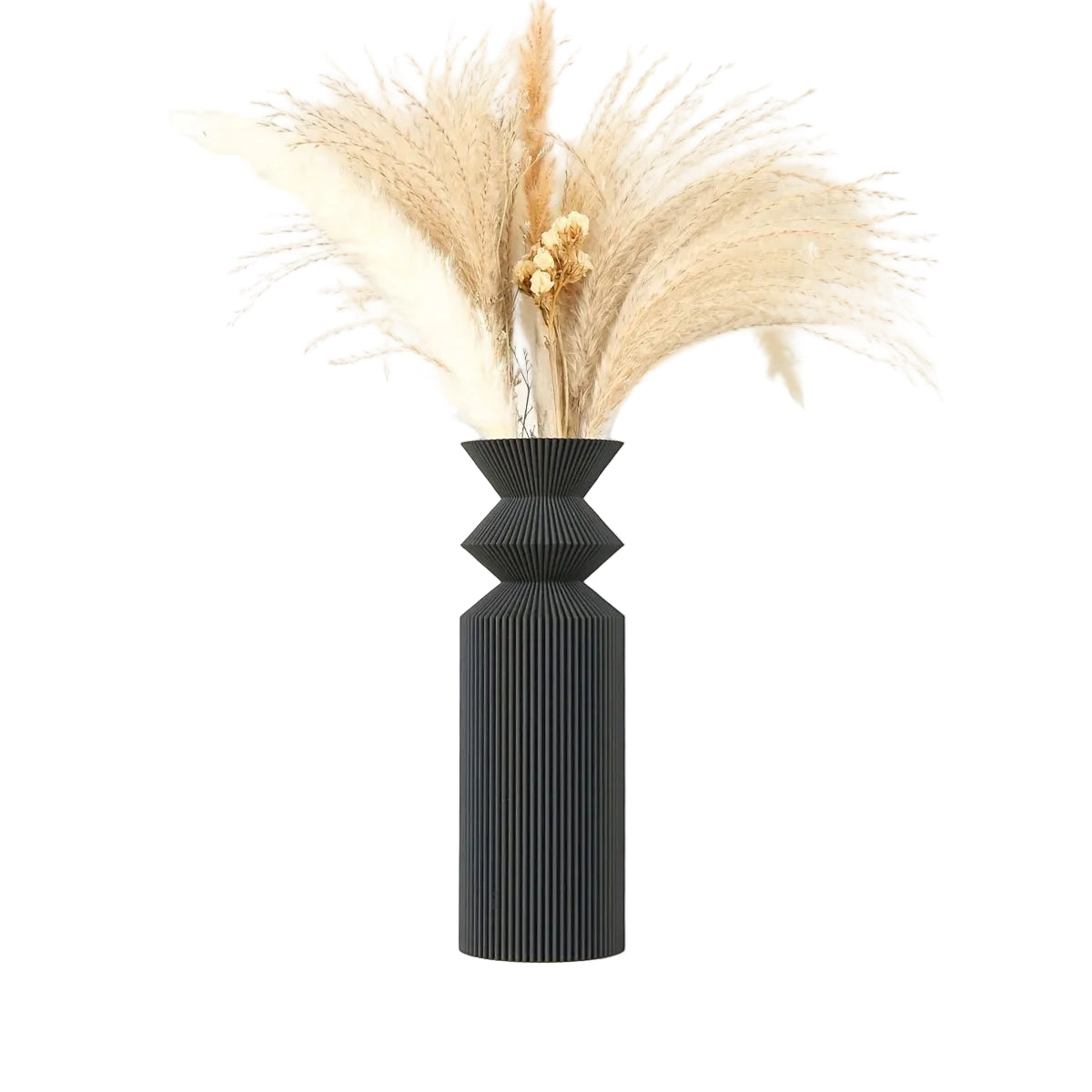 nordic black plastic vase l