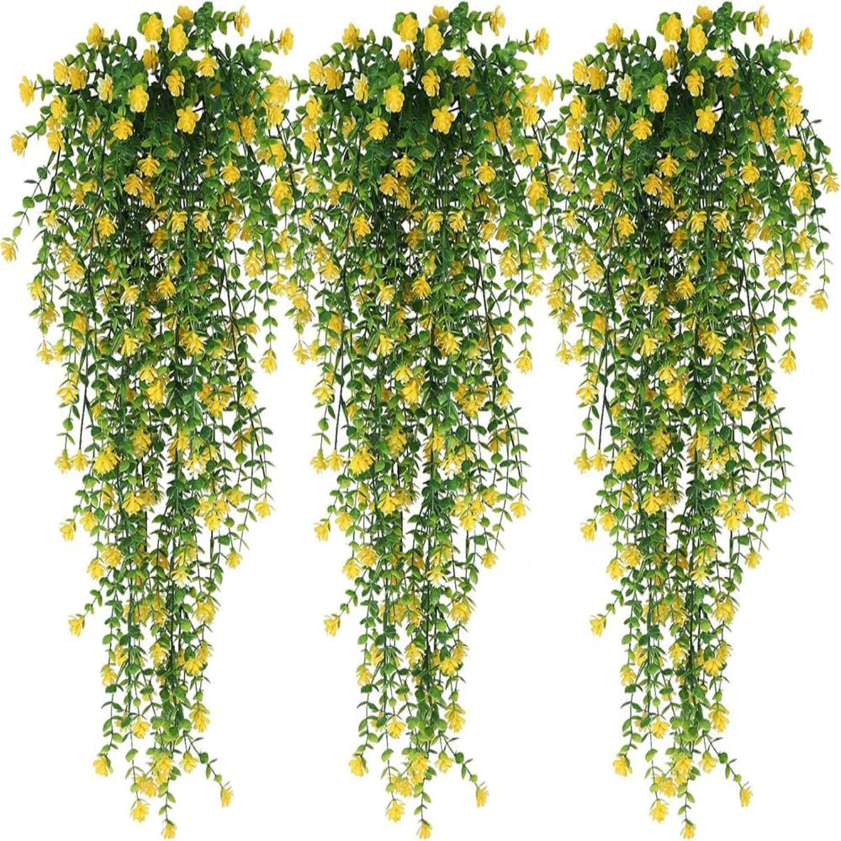 artificial hanging yellow flower 
