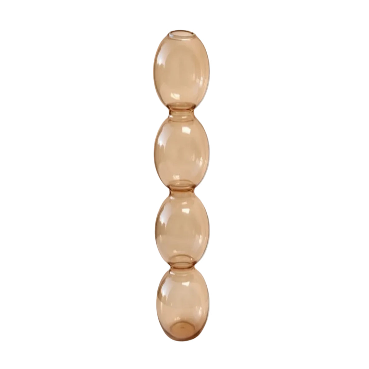  bubble glass vase golden brown -l