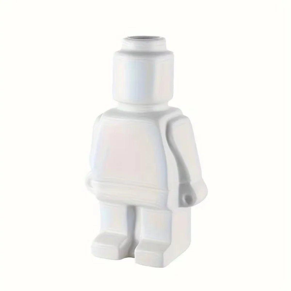 nordic ceramic robot flower vase  whie