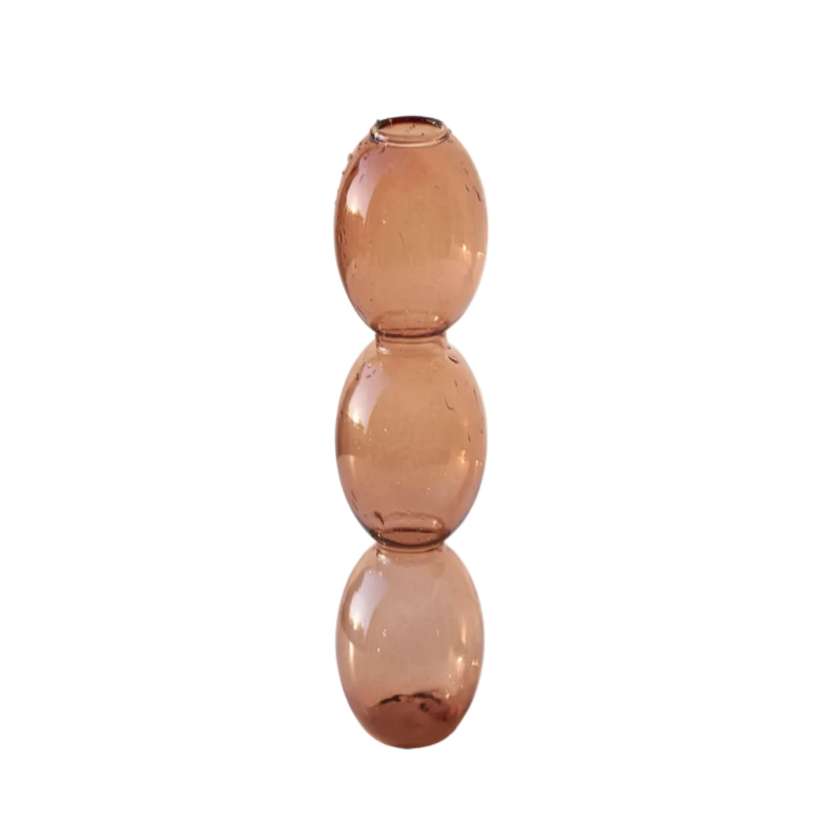  bubble glass vase a-brown-s