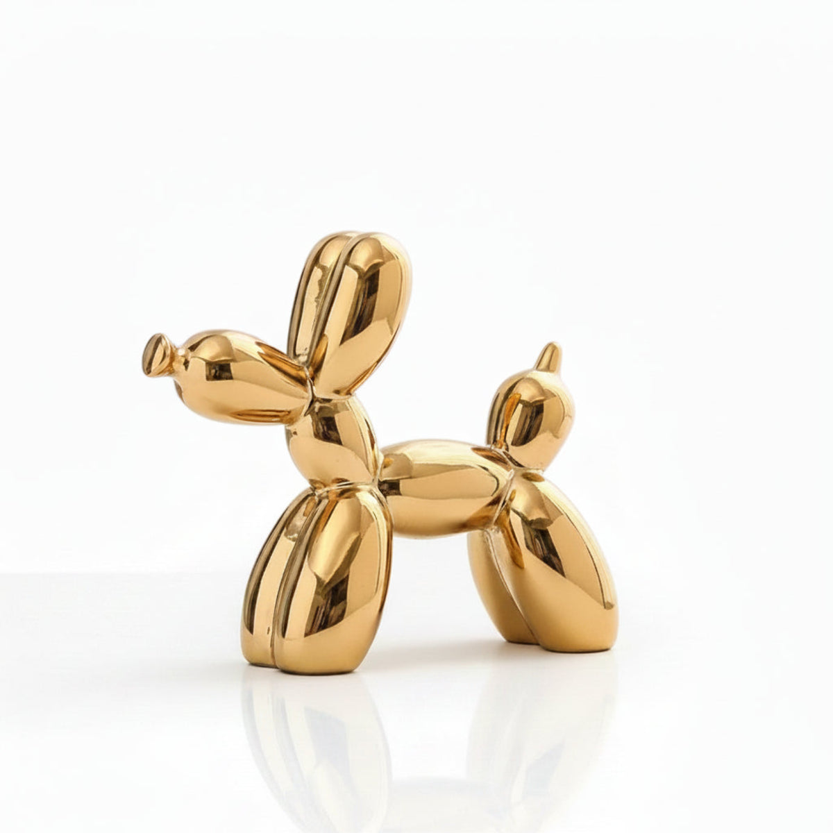 ceramic balloon dog sculpture gold