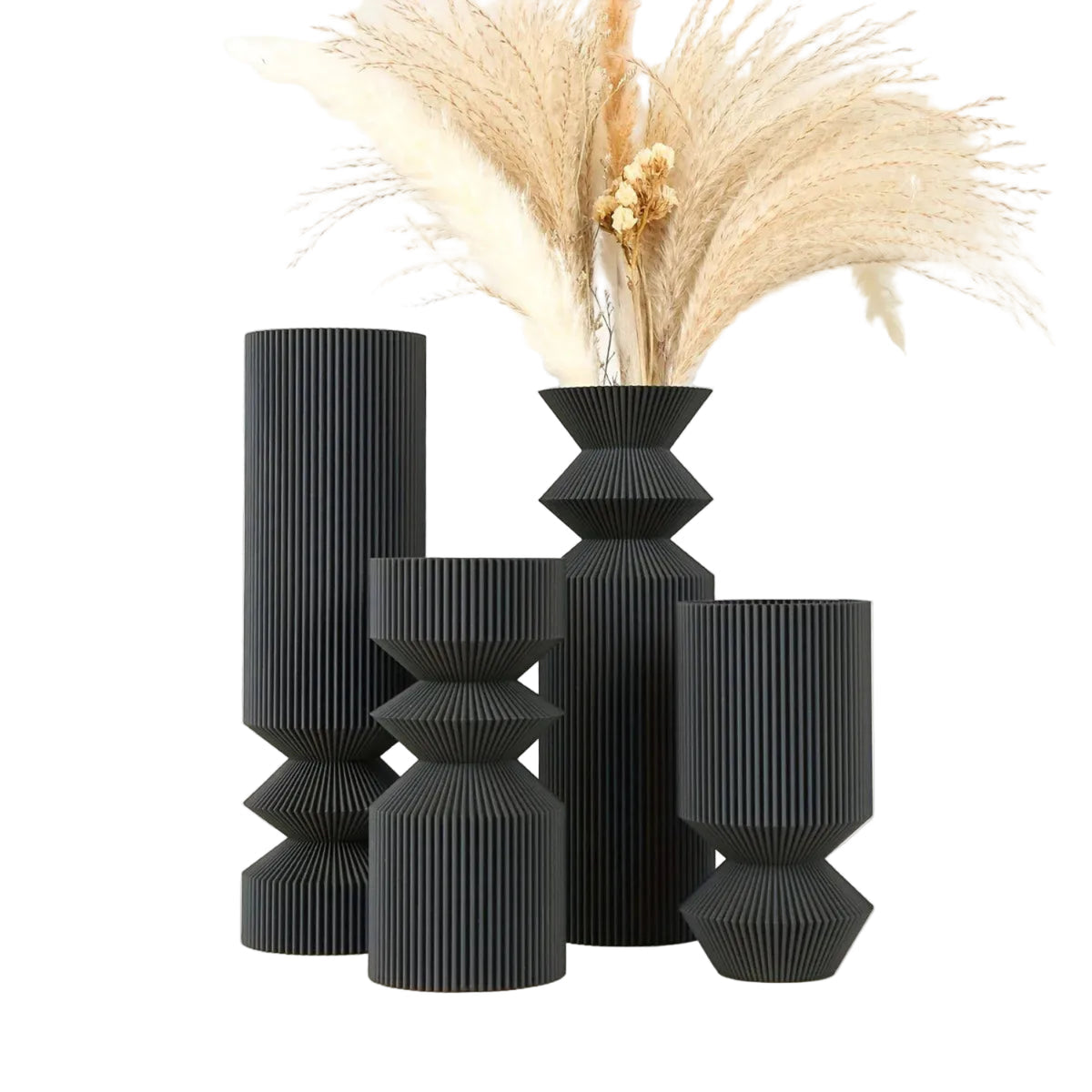 nordic black plastic vase S-M-L-XL