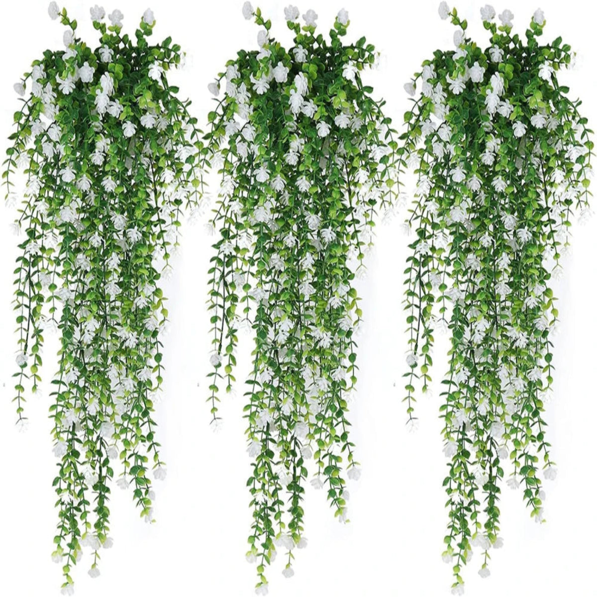 artificial hanging white flower 