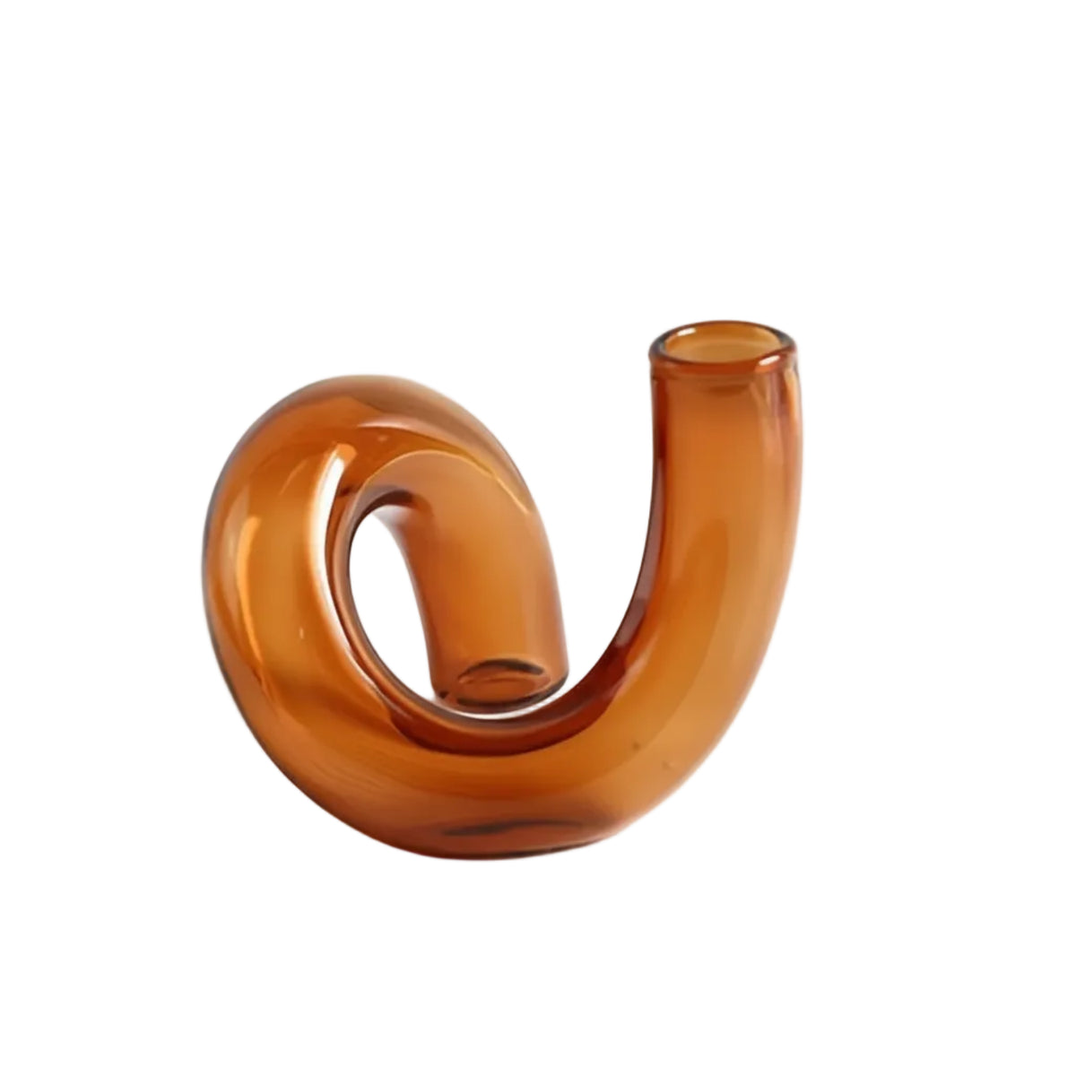 
transparent irregular glass vase tawny