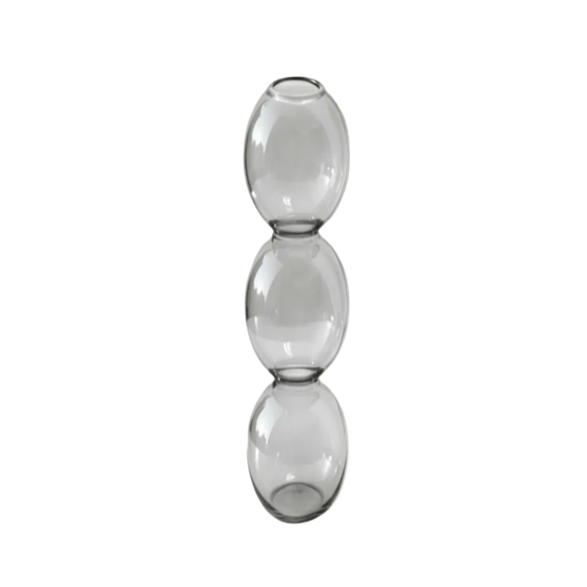  bubble glass vase gray-s