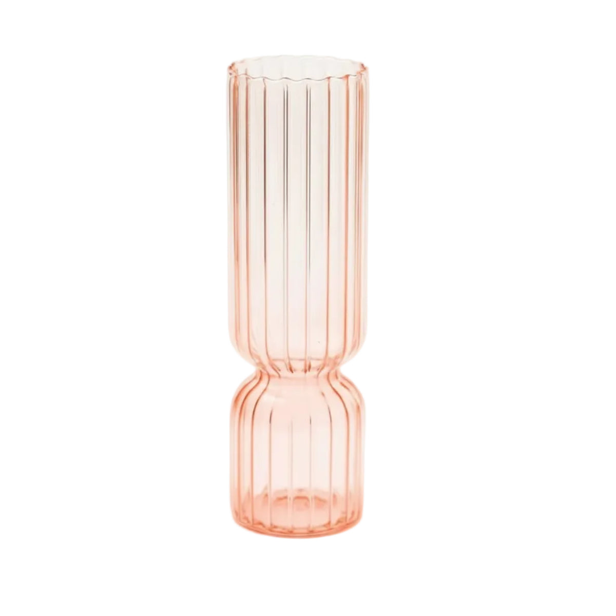 striped glass tabletop vase style d