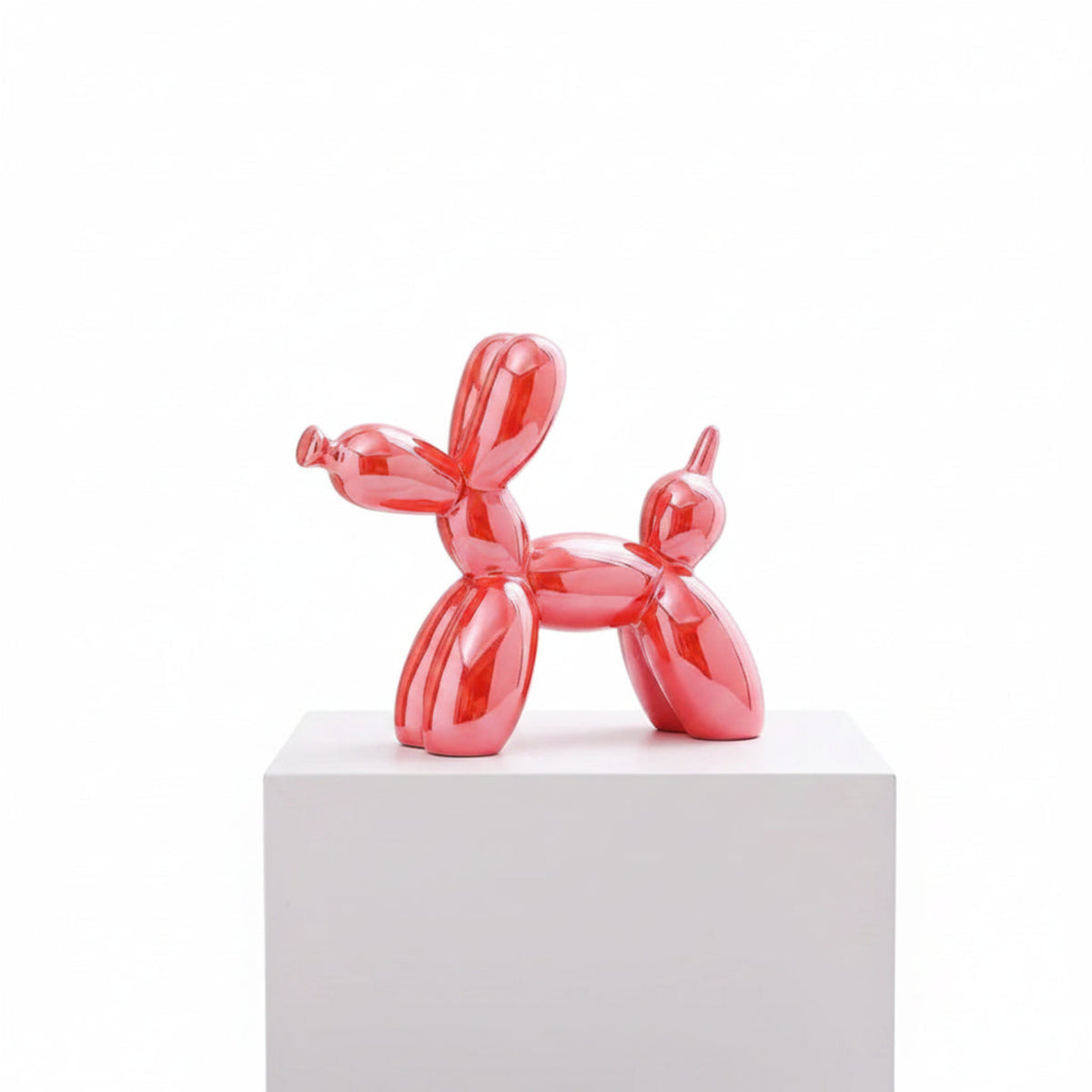 ceramic balloon dog sculpture red