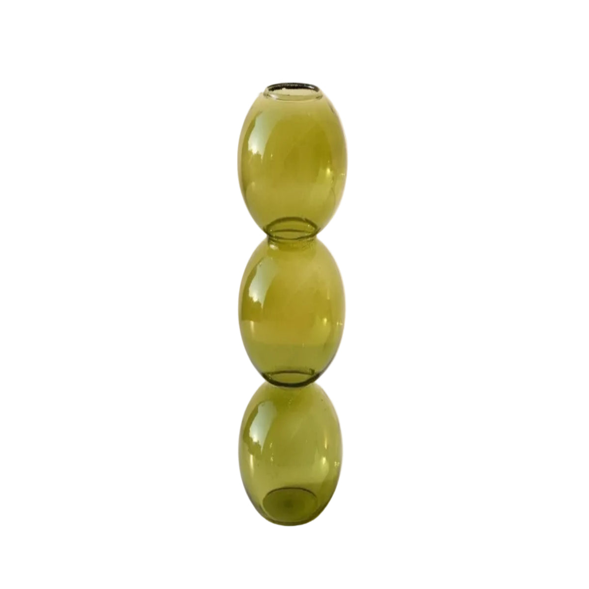  bubble glass vase green-s