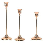 metal aluminum candle holders golden