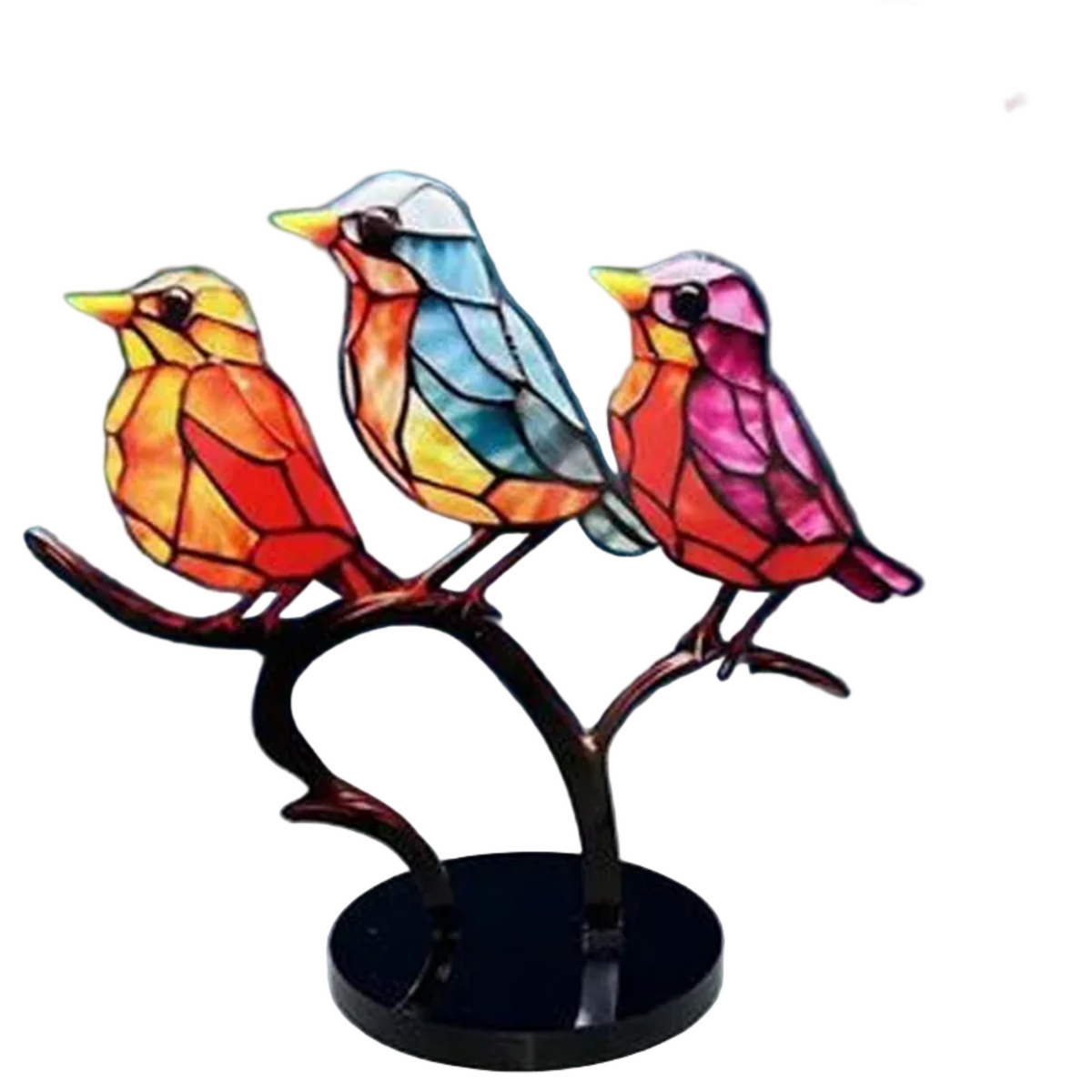 colorful acrylic bird ornaments ga